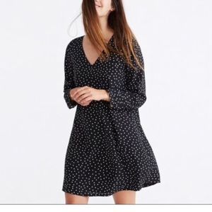 Madewell Silk Star Button Back Dress